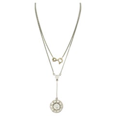 Collier avec diamants taille brillant d'un poids total allant jusqu'à 1,00 ct, en or 14 carats, 5,1 grammes