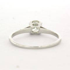 14k gold solitaire ring with old mine-cut diamond up to 0.50 ct - J - Pique1
