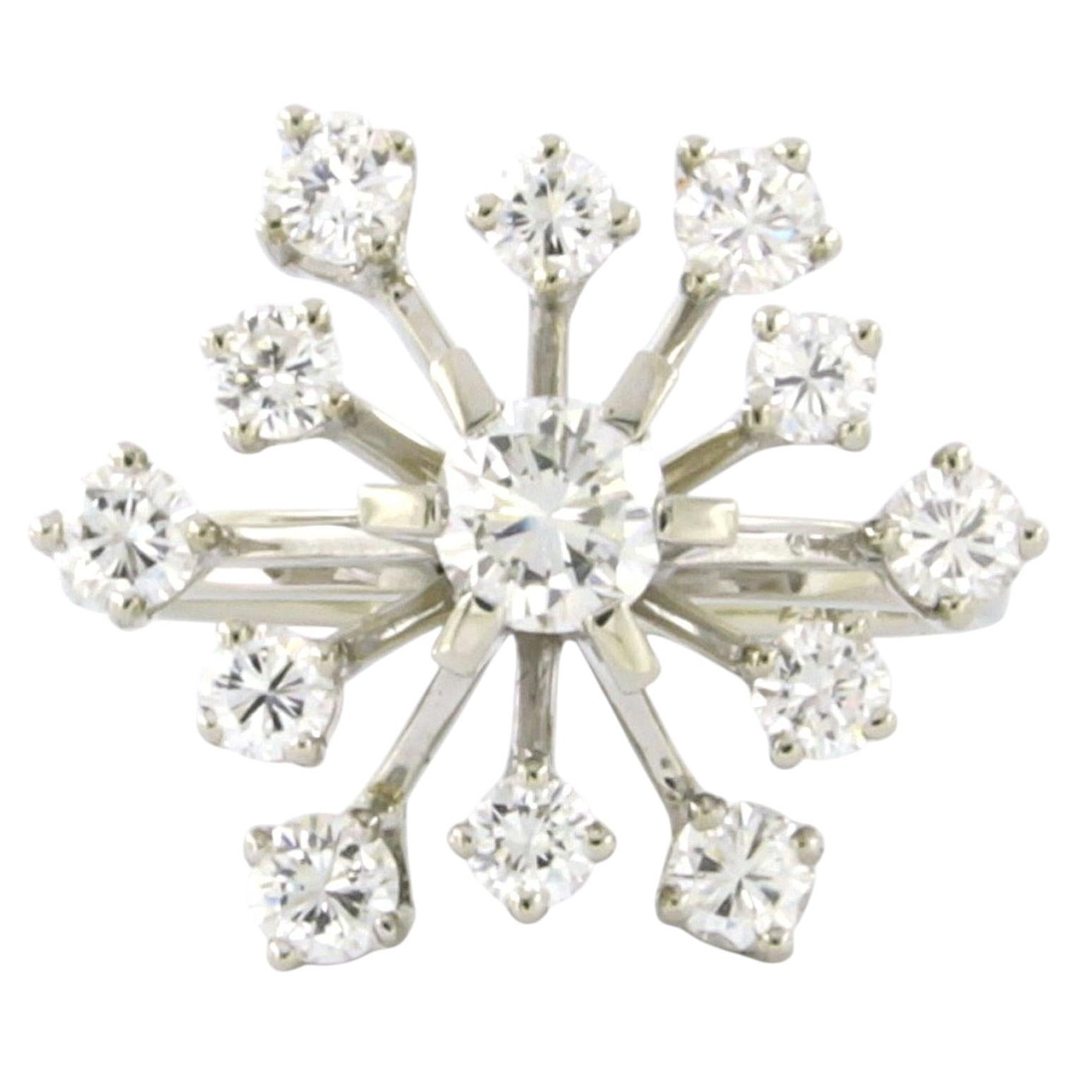 Parure de bagues sertie de diamants taille brillant de 1,00 ct - or 18 carats en vente