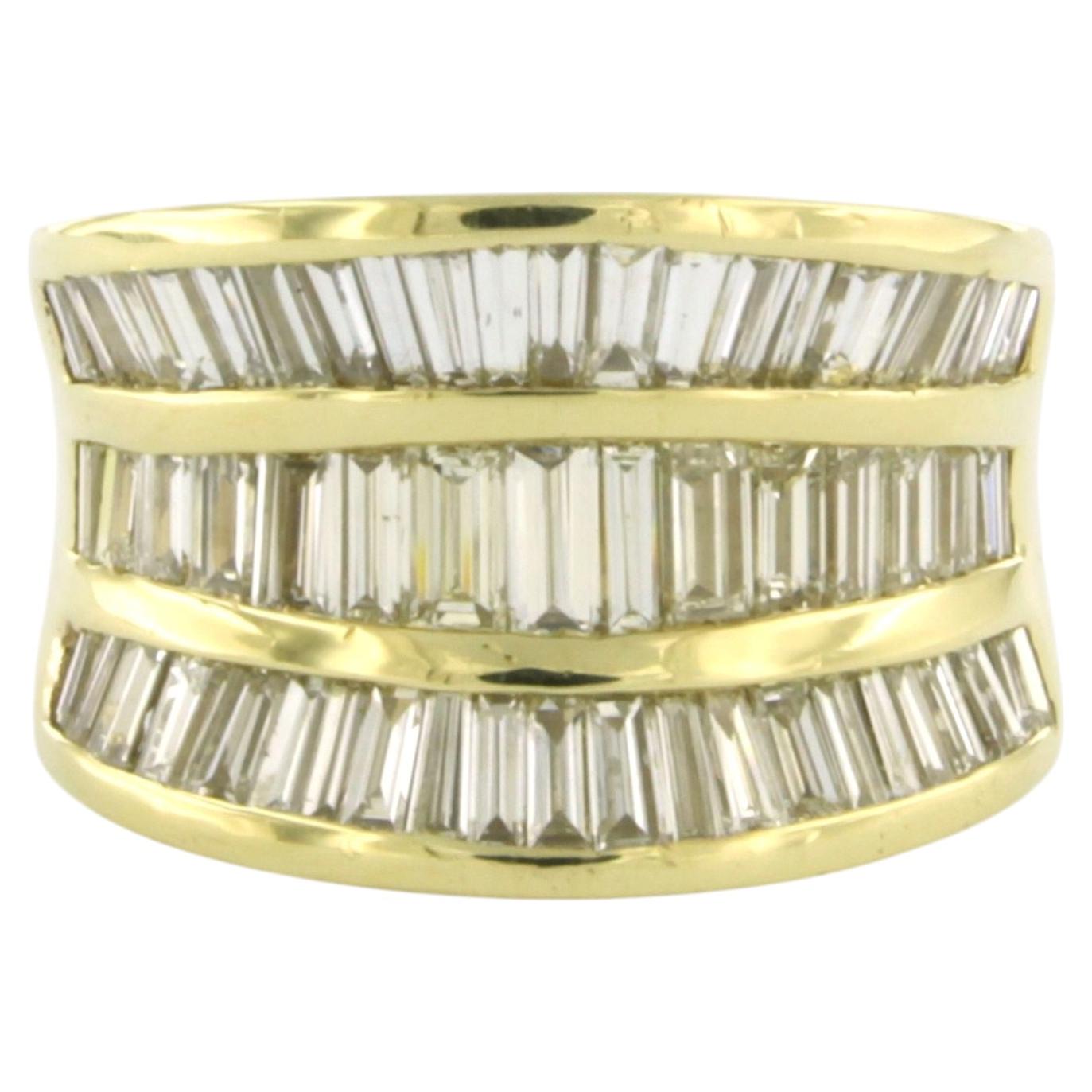 Set di anelli con diamanti a taglio conico fino a 4,00 ct - oro 18k