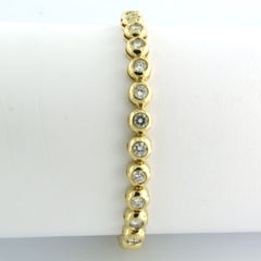 Tennis bracelet with brilliant cut diamonds up to 4.00ct 18k gold 19.2 grams