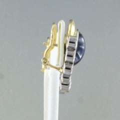 Pendientes con zafiro y diamantes de talla brillante de hasta 1,60 ct, en oro de 18 k