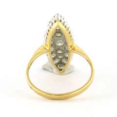 Ring with brilliant cut diamonds up to 1.00ct 18k gold 3.4 grams