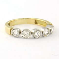 Ring with brilliant cut diamonds up to 1.20ct 18k gold 4.3 grams