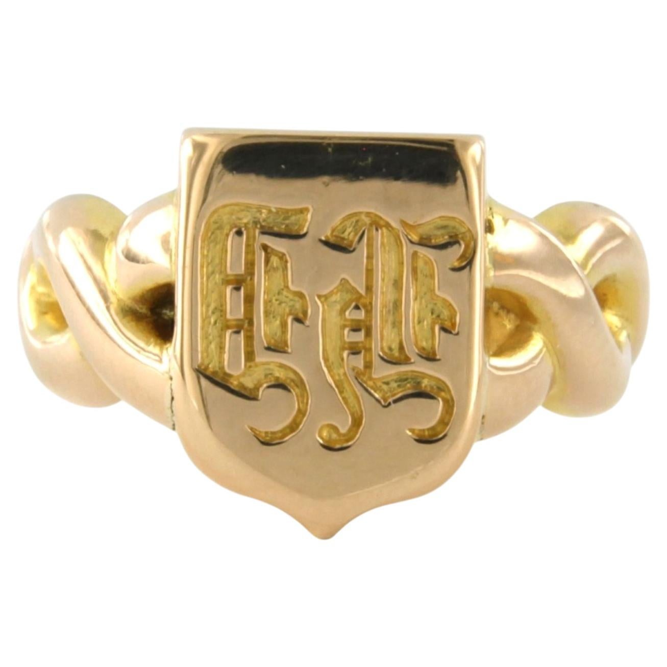 18k yellow gold ring – 9.7 grams - ring size U.S. 7 - EU. 17.25 (54)