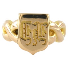 18k yellow gold ring – 9.7 grams - ring size U.S. 7 - EU. 17.25 (54)