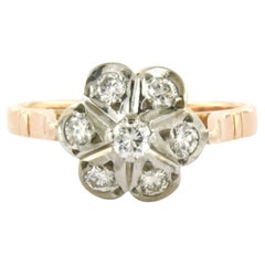 Ring mit Diamanten im Brillantschliff bis zu 0,36 Karat, 14-karätiges Gold, 3,7 Gramm