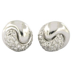 Earrings with brilliant cut diamonds up to 0.30ct 18k gold 5.1 grams