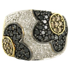 Anello con diamanti taglio brillante fino a 2,30ct in oro 18k 12,2 grammi