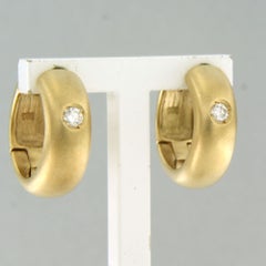Ohrringe mit Diamanten im Brillantschliff bis zu 0,16 Karat, 14-karätiges Gold, 7,8 Gramm