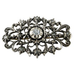 Spilla OLD DUTCH con diamanti a taglio rosa fino a 0,20 ct, oro 14k, argento