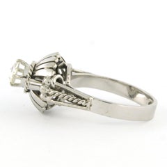 Anillo de estilo Art Nouveau con un diamante de talla rosa de hasta 0,20 ct, oro de 18 k, 4,8 gramos