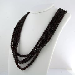 VICTORIAN necklace with garnet beads 14k gold 40 cm long 39.8 grams