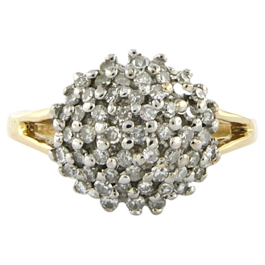 Ring mit Diamanten im Einzelschliff bis zu 0,50ct 14k Gold 3,5 Gramm