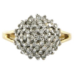 Bague avec diamants taille unique jusqu'à 0,50ct or 14k 3,5 grammes