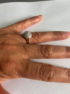 Bague avec diamants taille unique jusqu'à 0,50ct or 14k 3,5 grammes