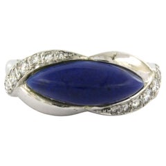 Anillo con lapislázuli y diamantes de hasta 0,30 ct Oro de 18k 6,0 gramos