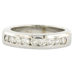Band ring with brilliant cut diamonds up to 0.60ct 18k gold 7.8 grams