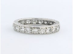 ART NOUVEAU eternity ring with old mine cut diamonds up to 1.80ct 18k gold