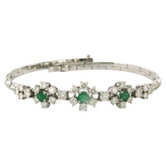 Armband mit Diamanten im Smaragd- und Brillantschliff von bis zu 2,50 Karat aus 18 Karat Weißgold