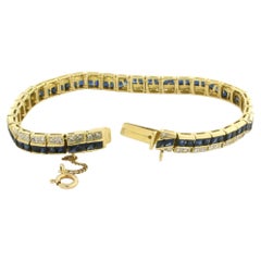 Armband mit Saphiren und Diamanten im Brillantschliff bis zu 1,00ct 18k Gold 19,7 gr