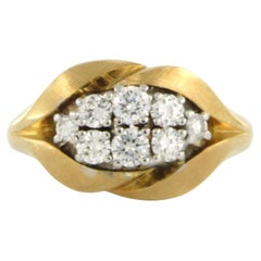CARL F. BUCHERER ring with brilliant cut diamonds up to 0.40ct 18k gold