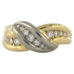Ring with brilliant cut diamonds up to 0.31ct 18k gold 6.8 grams