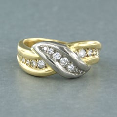 Ring with brilliant cut diamonds up to 0.31ct 18k gold 6.8 grams
