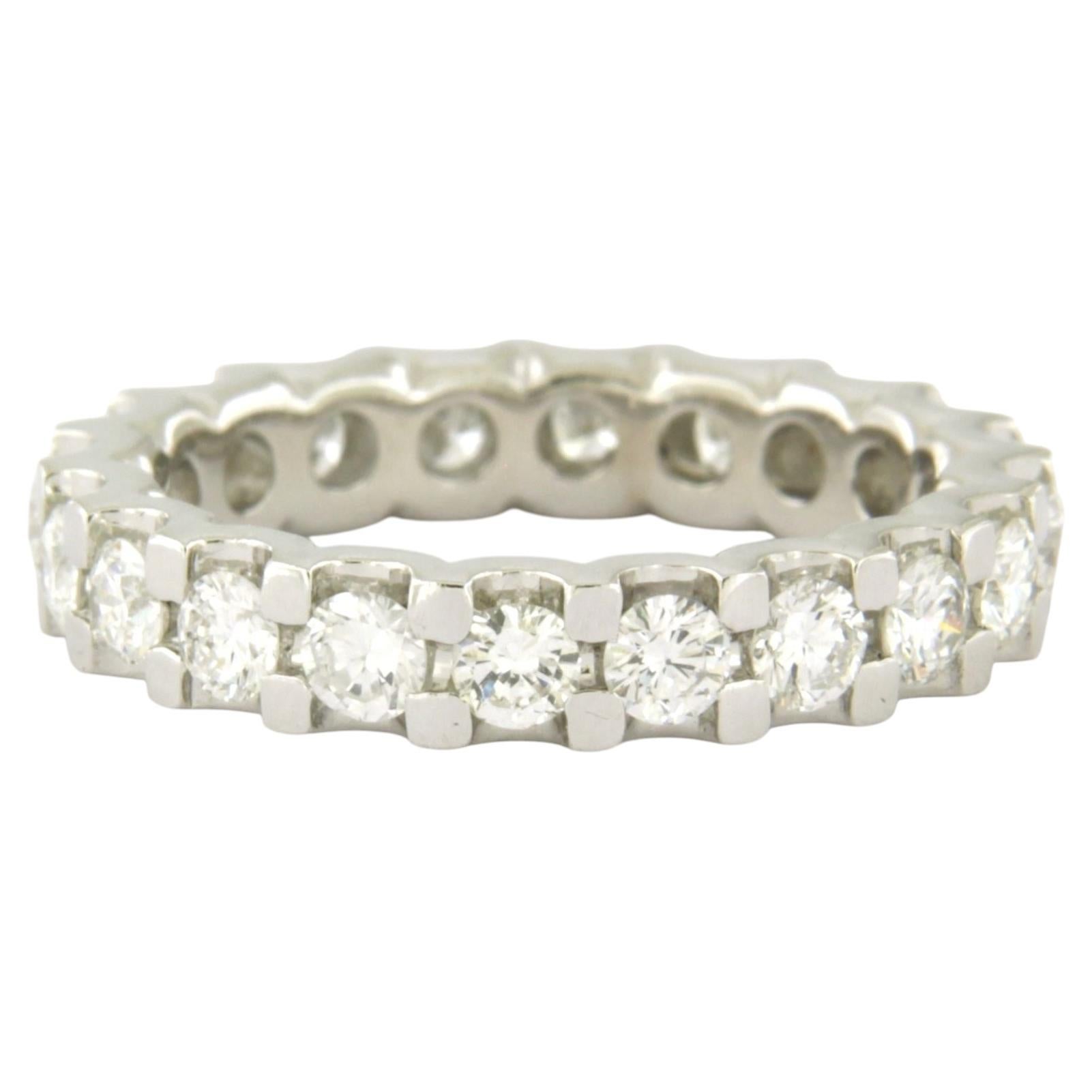 Eternity ring with brilliant cut diamonds up to 1.70ct 14k white gold