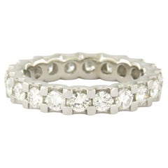 Eternity ring with brilliant cut diamonds up to 1.70ct 14k white gold
