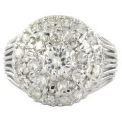 Ring with old European and single cut diamonds up to 0.90ct 14k gold 6.4 grams