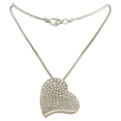 Necklace and pendant with brilliant cut diamonds up to 1.50ct 18k gold 16.2 gram