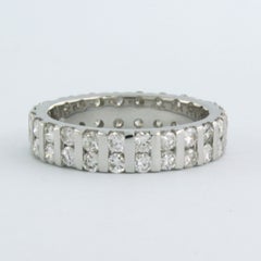 Eternity band ring with brilliant cut diamonds up to2.00ct 18k gold 6.3 grams