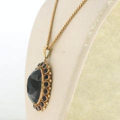 OLD DUTCH Necklace and pendant with garnet 14k gold 14.8 grams