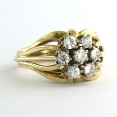 Ring with brilliant cut diamonds up to 0.60ct 14k gold 7.9 grams