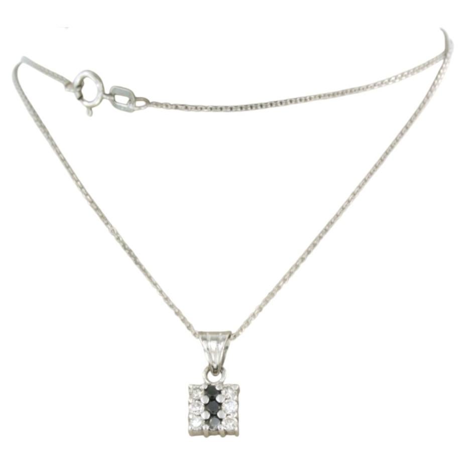 Collier et pendentif avec diamants taille brillant jusqu'à 0,36ct or 14k 2,8 grammes