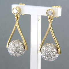 Ohrringe mit Diamanten im Brillantschliff bis zu 2,50ct 18k Gold 9,0 Gramm