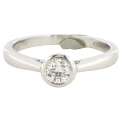 Ring with brilliant cut diamonds up to 0.33ct 18k white gold 2.8 grams