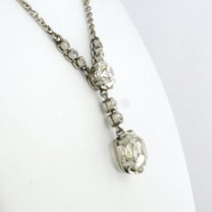 ART NOUVEAU-Halskette mit Diamanten im Old-Mine- und Rosenschliff von bis zu 6,71 Karat, Platin