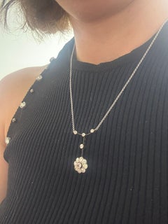 ART NOUVEAU necklace with old European cut diamonds up to 1.50ct 14k gold 3.2 gr
