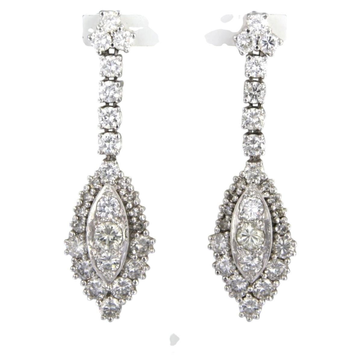 Ohrringe mit Diamanten im Brillant- und Einzelschliff bis zu 4,50ct 14k Gold 12,8 Gramm