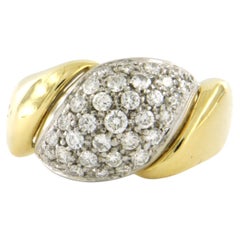 Ring with brilliant cut diamonds up to 0.90ct 18k gold 7.2 grams