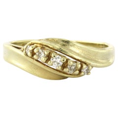 Bague WEMPE sertie de diamants taille brillant d'un poids maximal de 0,10 ct, en or 14 carats, 3,1 grammes