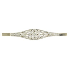 ART NOUVEAU brooch with old mine cut diamonds up to 0.65ct 14k gold 8.1 grams