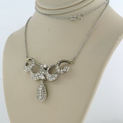 Collier en platine avec un diamant de 1,75 ct au centre, anciennement 1910