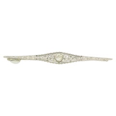 Spilla JUGENDSTILL con diamante taglio old mine fino a 0,50ct in oro 14k 3,4 grammi