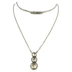 VICTORIAN Necklace with rose cut diamonds up to 2.50ct 14k gold 5.5 grams