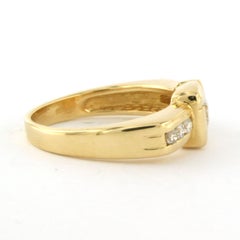 Ring with brilliant cut diamonds up to 0.44ct 18k gold 6.7 grams