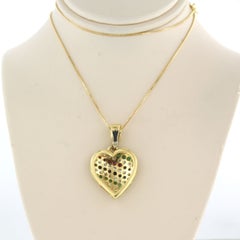 Necklace and pendant with ruby, emerald, sapphire and diamonds 18k gold