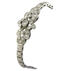 MODERN Bracelet with brilliant cut diamonds up to 3.20ct 14k gold 12.7 grams